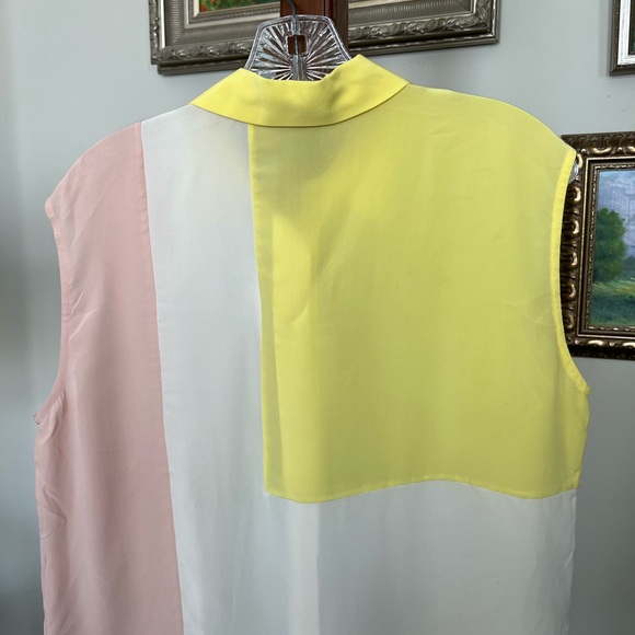 Equipment 100%Silk Diem Clean with Inset Button Down Shirt in Bright White - Picture 10 of 13